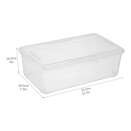 Naivees 12 Pack 6Qt Shoe Storage Box Clear Plastic Storage box with Lid | Widely used,See Through,Stack and Store,Stackable,Waterproof,Moisture-proof,Storage Shoe thumbnail 3