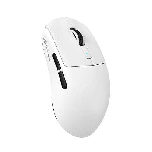 MAMBASNAKE x Attack Shark R6 39 g Superlight Mouse, PixArt PAW3950MAX Capteur de Jeu sans Fil 8K, MCU Nodic 52840, BT/2.4G/Souris de Jeu Filaire, DPI 42000, réglable pour Win11/Xbox/PS/Mac - Blanc - Image 1
