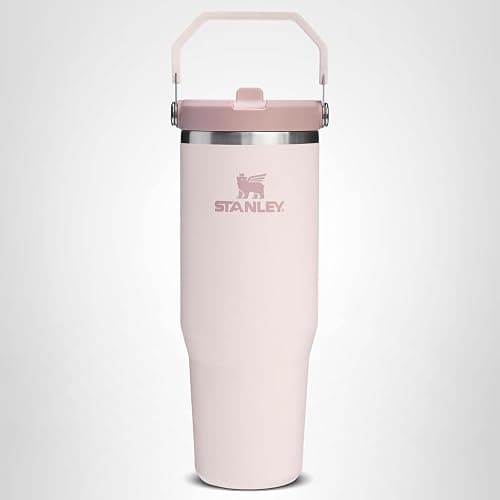 STANLEY IceFlow 2.0 Flip Straw Tumbler with Handle 30 oz | Twist On Lid and Flip Up Straw | Leak Resistant Water Bottle | Insulated Stainless Steel | BPA-Free | Rose Quartz thumbnail 4