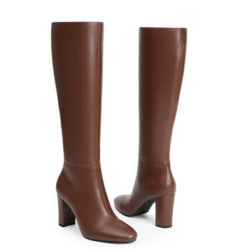 Modatope Knee High Boots for Women Chunky Heel Rounded Toe Womens Tall Boots thumbnail 7
