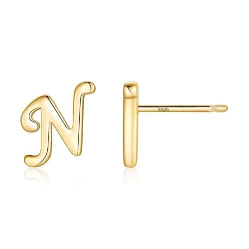 Initial Stud Earrings for Women - Image 1