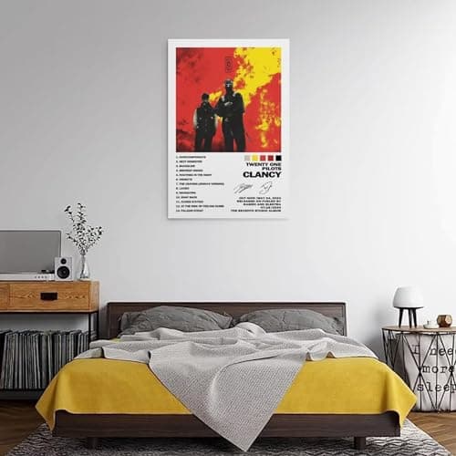 Twe-nty One Pilots Poster Clancy Signature Poster Canvas Painting Wall Art Picture Home Decor Print For Bedroom Living Room Dorm Study Bar Office 12x18inch(30x45cm) thumbnail 3