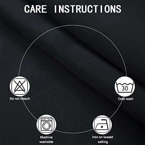 LEMOMO Blackout Curtains 52 x 84 inches Long Black Curtains Set of 2 Panels Thermal Insulated Room Darkening Curtains for Bedroom thumbnail 4