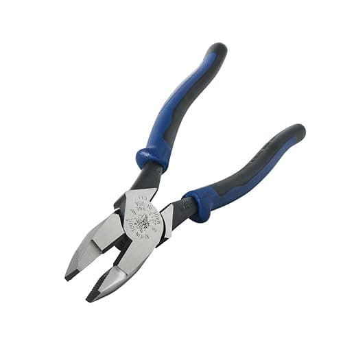 Klein Tools J213-9NE Side Cutter Linemans Pliers, Made in USA, High Leverage, 9-Inch, Streamlined Design, Color Coded thumbnail 6