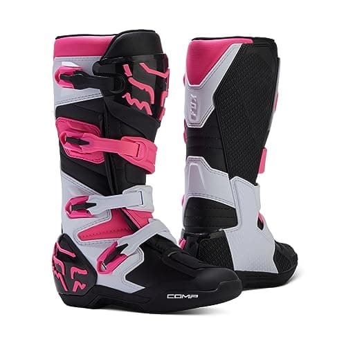 Fox Racing Women's Comp Motocross Dirt Bike Boots, Black/Pink, 5 - Image 1