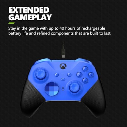 Xbox Elite Series 2 Core Wireless Gaming Controller – Blue Series X|S, One, Windows PC, Android, and iOS thumbnail 4