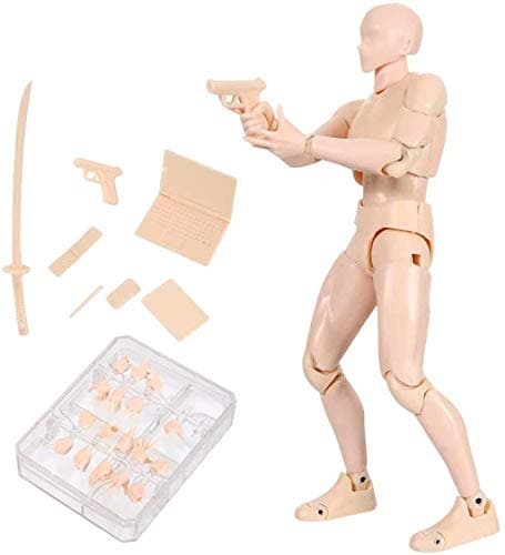 Action Figures Body-Kun DX & Body-Chan DX PVC Figure Model Drawing for S H Figuarts with Box for Artists (Skin color, Male) - Image 1