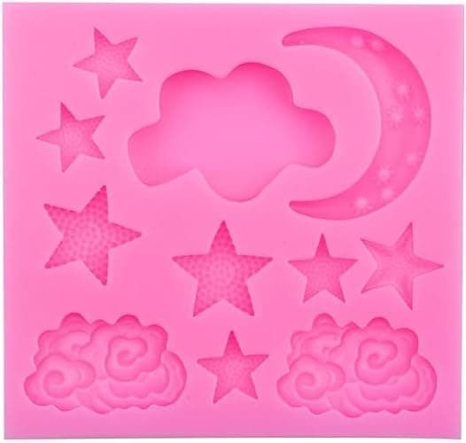 3Pcs Pink Moon and Star Molds Silicone, Cloud Fondant Mold Moon Star Cloud Chocolate Molds for Chocolate Candy Baking Sugar Cakes Decorating Candy Making Supplies thumbnail 7