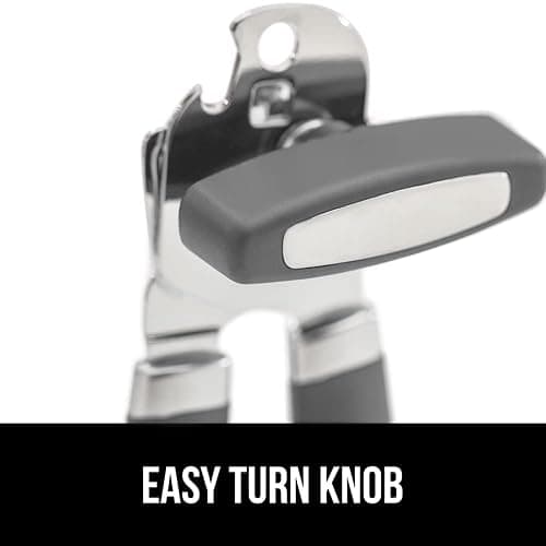 GORILLA GRIP Heavy Duty Stainless Steel Smooth Edge Manual Can Opener and Bottle Openers, Soft Comfortable Handle, Oversized Handheld Turn Knob, US Designed Multifunctional Kitchen Tool, Gray thumbnail 8