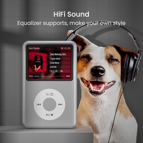 MP3 Player with Bluetooth Black 128GB Video EBOOK Sliver thumbnail 5
