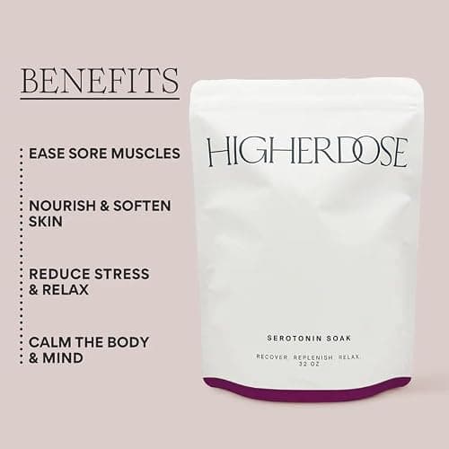 HigherDOSE Serotonin SOAK - Potent Magnesium Flakes with Stress Relief Essential Oils & Apple Cider Vinegar - Relaxing Bath Salts to Maintain Serotonin Levels and Muscle & Nerve Relief (32 Ounce) thumbnail 3