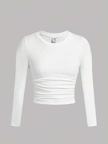 Azmxynol Girls Clothes 2 Piece Outfit Ribbed T-Shirt Top + Cargo Pants, Girls Fall Clothing Set, Sizes 5-16 Years thumbnail 4