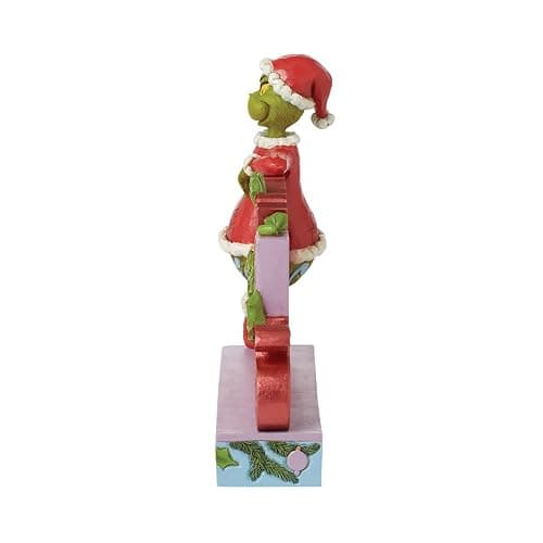Enesco Dr. Seuss Grinch by Jim Shore Santa Grinch Merry Christmas Word Sign Grinch Figurine, Stone Resin Hand Crafted Collectible Christmas Figurines Home Decor Sculpture Statue, 7.09 Inch, Multicolor thumbnail 7