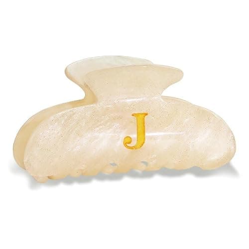 Fohufo Initial Cute Hair Clips - Gold Hair Accessories for Women, Gifts | Durable Hair Clips for Women Girls | Claw Clips for Thick Hair/Thin Hair | Bridesmaid Gifts Birthday Gifts | Letter J - Image 1