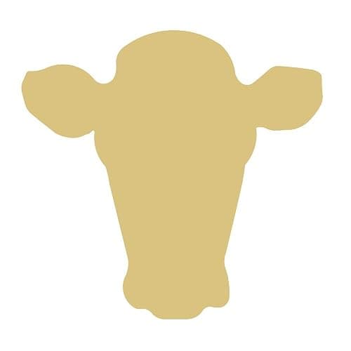 Heifer Cutout Unfinished Wood Cow Country Farm Door Hanger MDF Shape Canvas Style 2 (12") - Image 1
