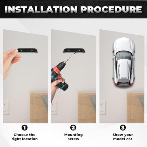 12/20 Pcs Car Display Wall Mount Compatible with Speed Champion Series Models Firm Display Cars Hanging Cars Display Rack （12） thumbnail 6