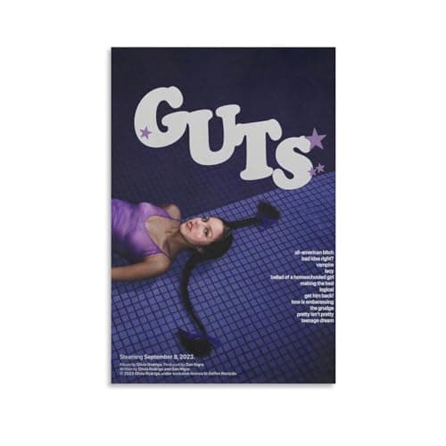 Olivia Poster Rodrigo Guts Album Cover Canvas Art Poster And Wall Art Hanging Decor for Modern Family Corridor Posters 12x18inch(30x45cm) - Image 1