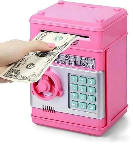 Kids Piggy Bank for Girls - Toys for 3 6 7 8 9 12Year Old Girl Birthday Gifts - Electronic Piggy Bank ATM Machine Money Safe for Kids Toys Age 3-8-12 - Image 1
