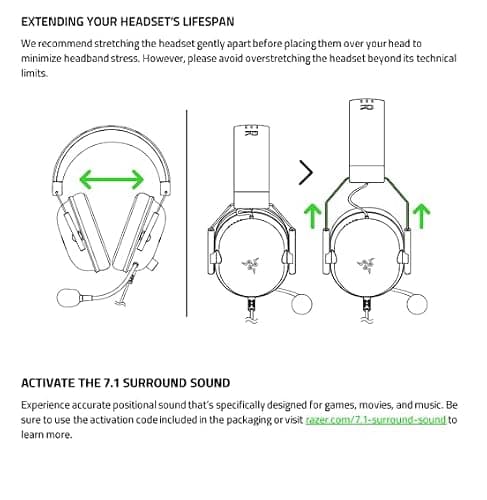 Razer BlackShark V2 X Gaming Headset: 7.1 Surround Sound - 50mm Drivers - Memory Foam Cushion - For PC, PS4, PS5, Switch - 3.5mm Audio Jack - Black thumbnail 11