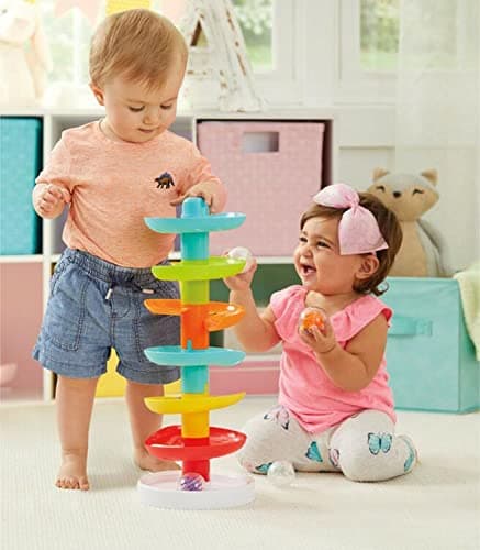 Kidoozie - Whirl 'N Go Ball Tower - Toddler Ball Drop Toy | Drop a ball & watch it spiral, whirl & pop out below - visual tracking & motor practice on joyful repeat, Ages 9-24 Months thumbnail 2