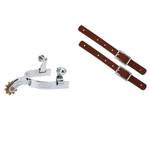 Weaver Leather Children Spur with Engraved Band and Sunset 5 8 Childs US Spur Straps - Image 1