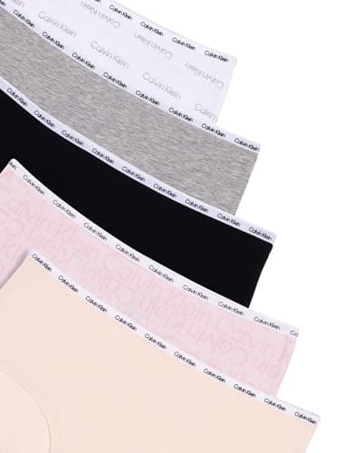 Calvin Klein Kids Girls' Modern Cotton Hipster Underwear 5-Pack, Ck Logo Play, Medium thumbnail 3
