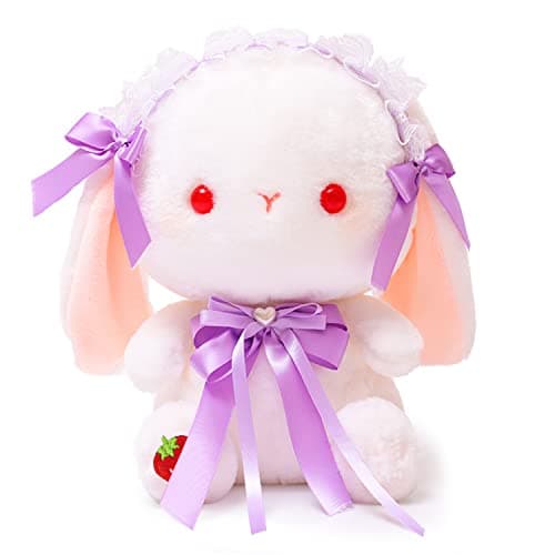 YGSDM 9.8" Bunny Plush Stuffed Animal Doll,Lolita Bunny Plushie Animal Toys for Girls Holiday Birthday Gift (Purple) - Image 1