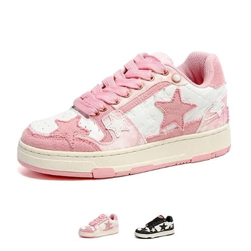ACARITOUCH Retro Star Platform Shoes Vintage Chunky Sneakers for Women Men Trendy Casual Aesthetic Y2k Skate Shoes - Image 1