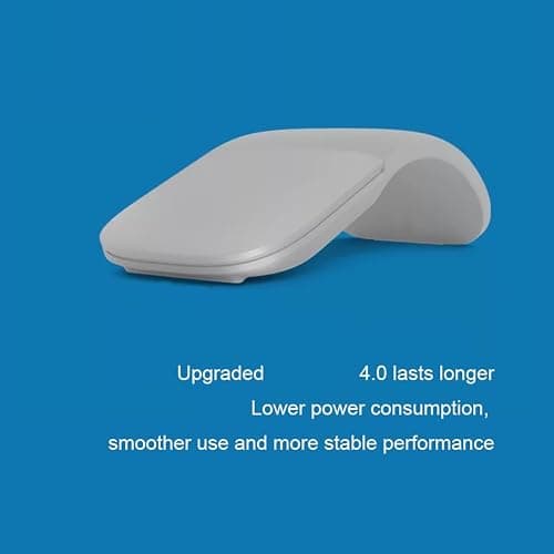 Itonash Bluetooth Wireless Arc Touch Mouse - Foldable Ergonomic Computer Silent for Home Office Travel (Black) thumbnail 4