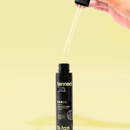 b.tan Darkest Self Tanning Drops for Face & Body | Get Tanned - Best, Darkest Gradual Self Tanner Bronzing Glow Drops, No Fake Tan Smell, Vegan, Cruelty Free, 1.0 Fl Oz thumbnail 9