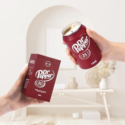 Doctor Pepper Candle - Smells Like the Real Soda - Cute Candles for Cool Gifts - Funny Candles for Any Occasion - Cute Things for Aesthetic Room Decor - Cool Candle for Cool Things thumbnail 7