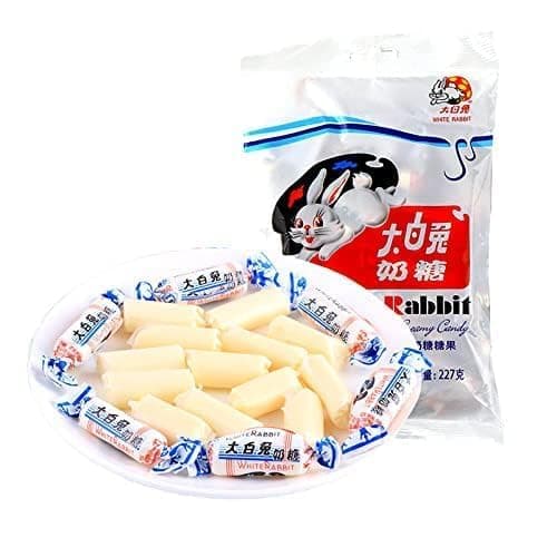 Chinese Candy White Rabbit Creamy Candy 17.7 Oz(500 Gram),White Rabbit Toffee, White Rabbit Cream Gummy Candy, Leisure Candy Snacks, Chewing Fudg, Healthy Desserts (117g (Pack of 1)) - Image 1