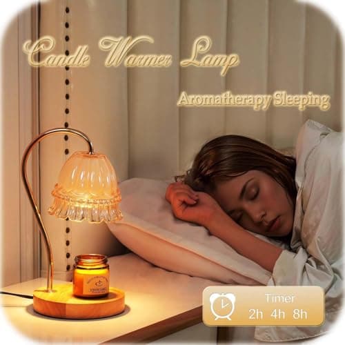 Candle Warmer Lamp for Jar Candles, Electric Candle Warmer with Timer, 2 Bulbs, Dimmable Wax Melter Light, Scented Candle Diffuser Lamp, Flameless Home thumbnail 2