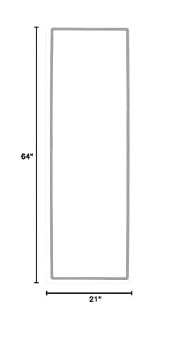 Sweetcrispy 64"x21" Full Length Standing Mirror with LED Lights, Lighted Floor Mirror with Stand, Aluminum Alloy Thin Frame, White thumbnail 2