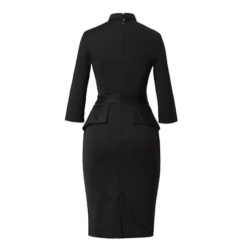 BLESSUME Catholic Church Women Clergy Tab Collar Dress Mass Sheath Dress thumbnail 3