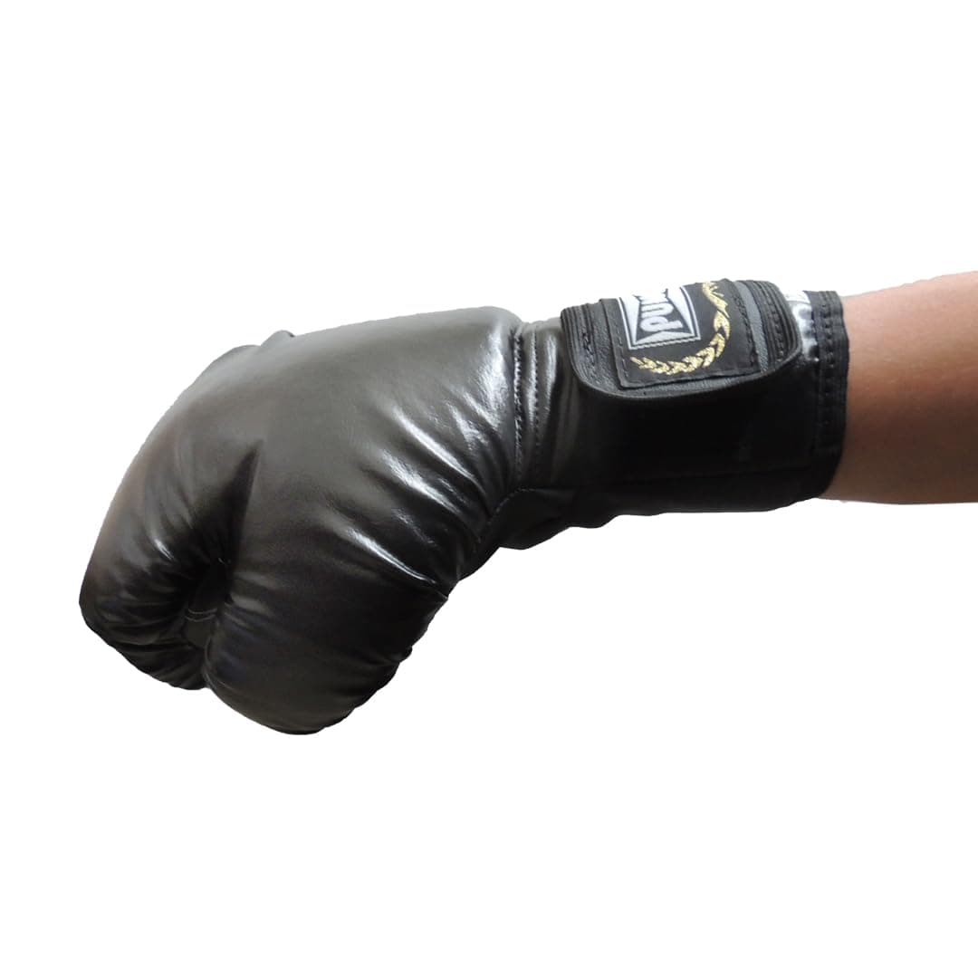 Punch Home Luvas de Boxe 2 Peças, Masculino e Feminino - 8 - Preto thumbnail 3