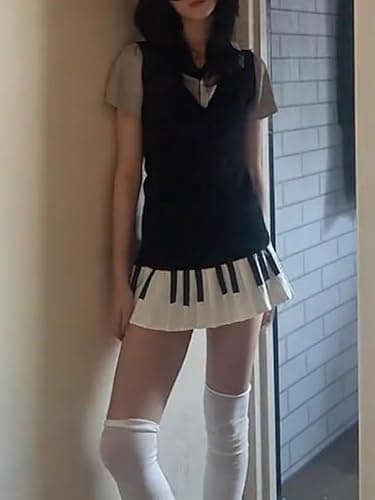 TYATVS Piano Skirt Mini Skirts for Women High Waisted Whimsy Twee Skirt Y2k Harajuku Dark Coquette Aesthetic Grunge thumbnail 6