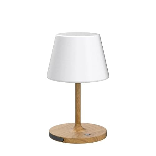 WEILAILUX Outdoor Battery Operated Table Lamp Waterproof, 4000mAh Cordless Table Lamp Rechargeable, Touch Dimmable Desk Lamp, LED Night Light for Patio Camping Restaurant Home (Wood Grain, 9.6in) thumbnail 4