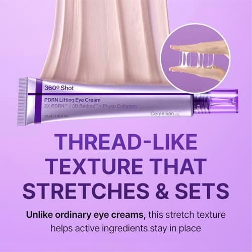 CENTELLIAN 24 360º Shot PDRN Eye Cream - Anti-Aging Retinol Eye Cream with TECA, Collagen, Firming & Wrinkle Smoothing, Hydrating Care for Dark Circles, Under-Eye Bags & Crow's Feet, 1.01 fl oz thumbnail 6