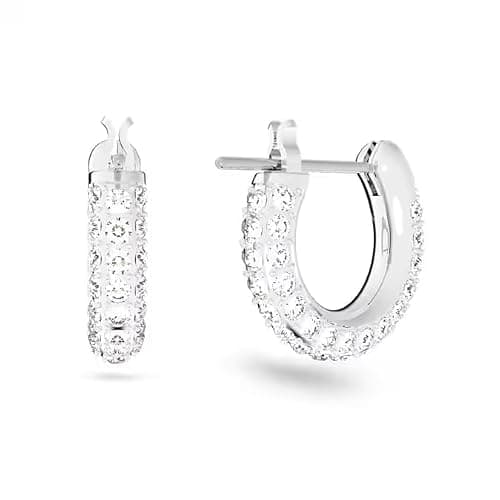 Swarovski Stone Crystal Pierced Hoop Earring Jewelry Collection thumbnail 2