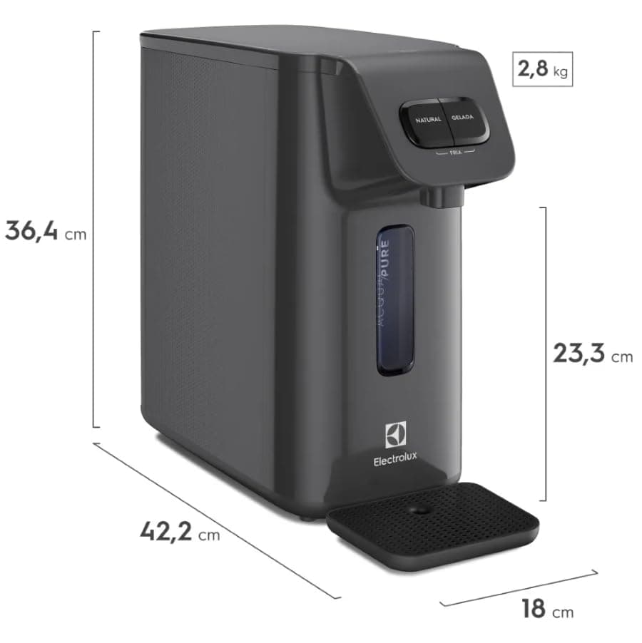 Purificador Electrolux Água Gelada 3 Níveis Cinza Efficient Eletrônico (PE15X) - Bivolt thumbnail 2