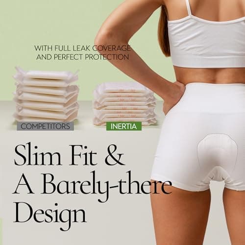 INERTIA The Prism Super – Truly Organic Ultra Thin & Leak-Proof Organic Cotton Korean Pads with Wings | Heavy Absorbency | Hypoallergenic, Super Absorbent, Chlorine-Free & Fragrance-Free (40 Count) thumbnail 3