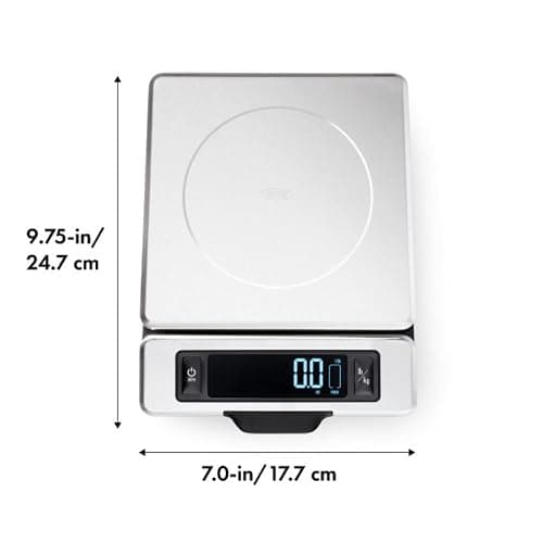 OXO Good Grips 11-Pound Stainless Steel Kitchen Scale with Pull-Out Display - Black thumbnail 2