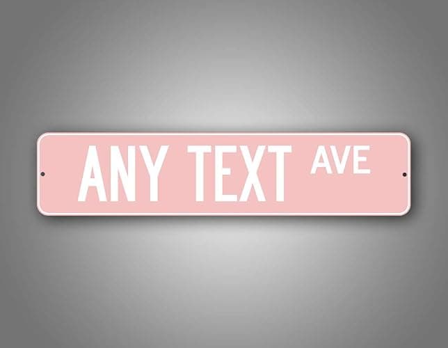 Personalized Baby Pink Road Sign Customized Novelty Street Sign thumbnail 4