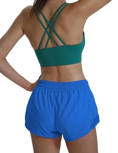 AugIris Athletic Running Shorts for Women with Zipper Pocket Soft Gym Workout Shorts with Mesh Liner Qucky Dry thumbnail 6