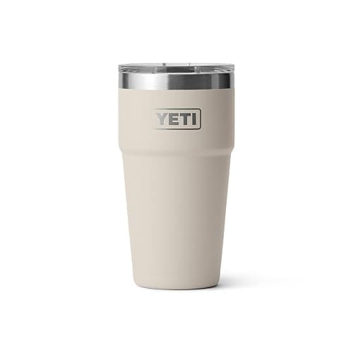 YETI Rambler 20 oz Stackable Tumbler, Stainless Steel, Vacuum Insulated with MagSlider Lid, Cape Taupe - Cape Taupe thumbnail 4