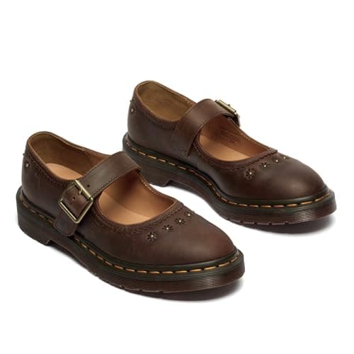 Dr. Martens Womens Mary Jane Flower Dark Brown UK 6 (US Women's 8) M thumbnail 4