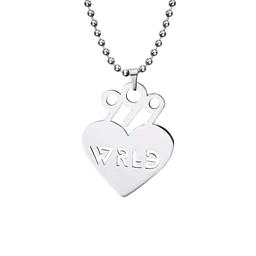 COMTRUDE 999 Necklaces Premium Stainless Steel Pendant Gifts for Young Singer Fans Silver - Image 1