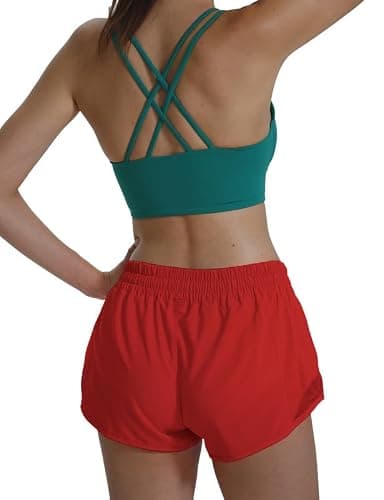 AugIris Athletic Running Shorts for Women with Zipper Pocket Soft Gym Workout Shorts with Mesh Liner Qucky Dry thumbnail 6