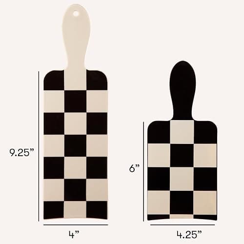 FRAMAR Checkered Balayage Board and Paddle Set - Long and Short Foil For Highlights, Highlighting Board, Hair Salon Supplies, For Enhanced Precision - 2 Pack - Cream and Black thumbnail 3